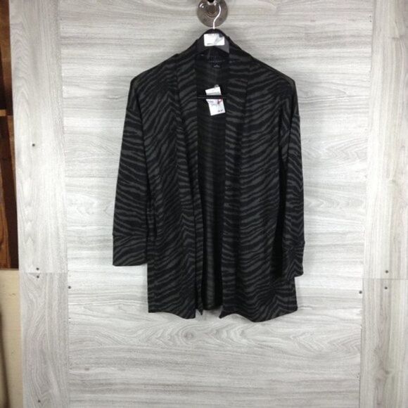 Sanctuary Black Zebra Print Open Cardigan size SP - Picture 1 of 4